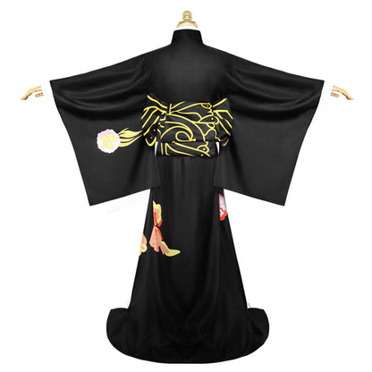 Anime Kibutsuji Muzan Cosplay Costume Kimono Outfits  Halloween Carnival Suit