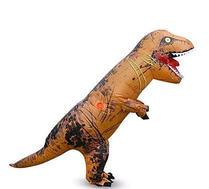 Adult Kids Dinosaur Inflatable Costume Yellow Party Funny Jumpsuit Cosplay Costume Halloween Carnval Suit