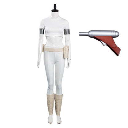 Movie Padme Amidala White Outfit Cosplay Costume Halloween Carnival Suit