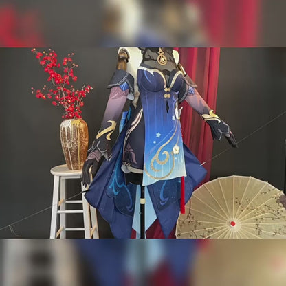 Genshin Impact Twilight Blossom Ganyu Cosplay Costume